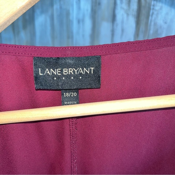 Lane Bryant Red Velvet Swirl Cap Sleeve Blouse Women’s 18/20 - Picture 4 of 4